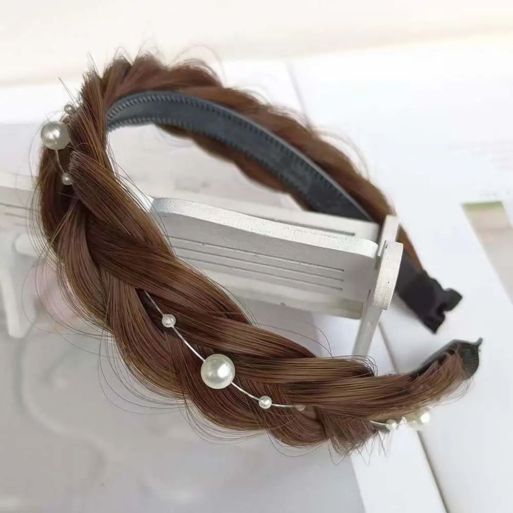 

Widen Braid Wig Twist Headband Hairpiece Hairdband Handmade Hair Tie High Cranial Top Artifact Cover Hairline Hair Accessories