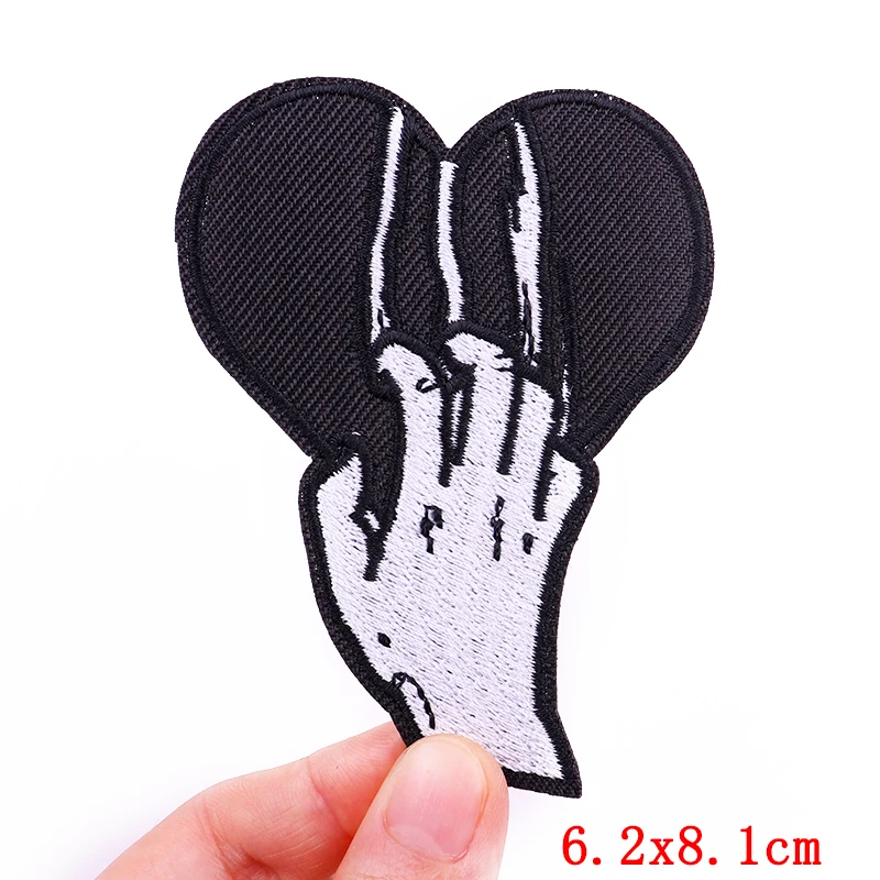 Нашивки в стиле панк с кошкой и ножом полосатые вышитые нашивки для одежды