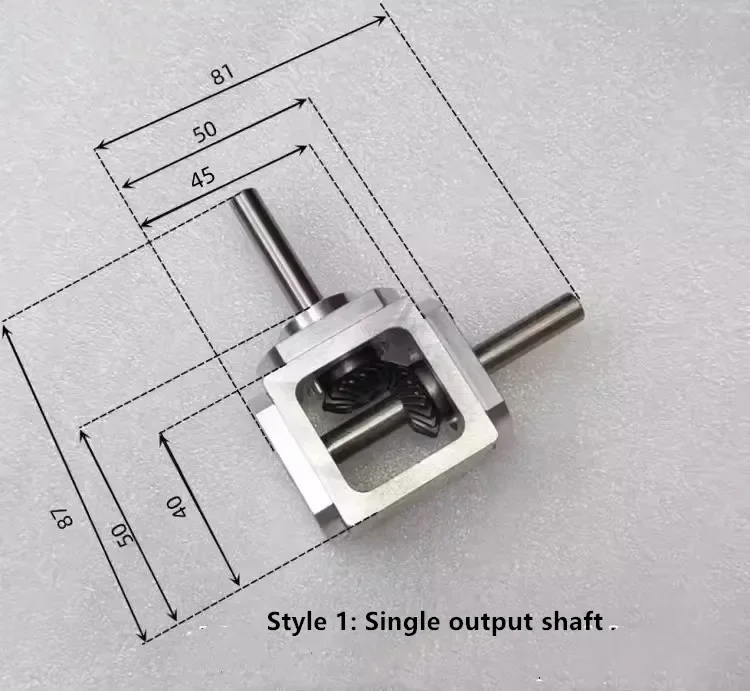 

1:1 поперечный коммутатор, прямоугольный привод, редуктор 1 м, 20 т, 8 мм, спиральный конический редуктор