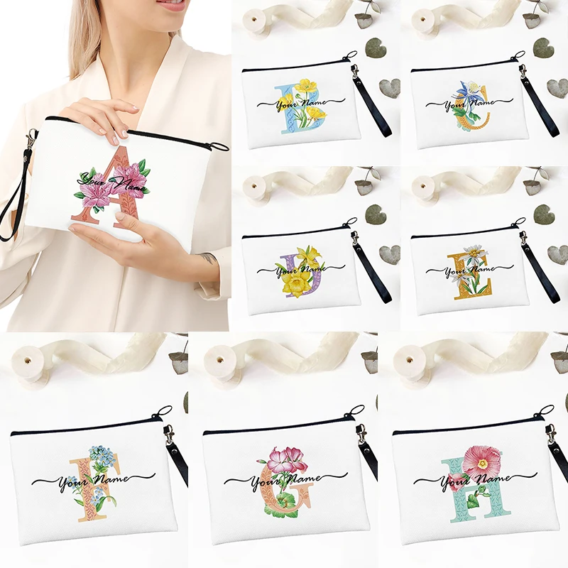 

Women's Cosmetic Makeup Travel Wash Bags Custom Name Bag School Pencil Pouch Merci Mistress Teachers Gifts Travel Toiletry Kit
