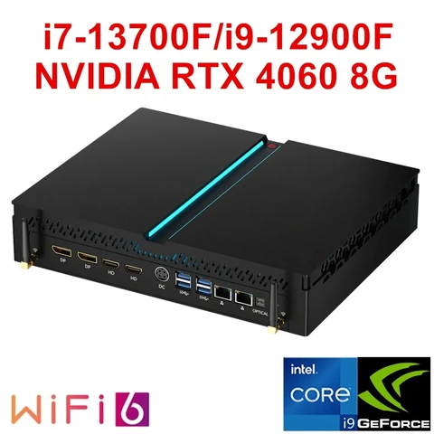 Игровой мини-ПК Topton 13-го поколения Intel i7 13700F i9 12900F NVIDIA RTX 4060 8G 3060 12G PCIE4.0 Windows 11 геймерский компьютер WiFi6