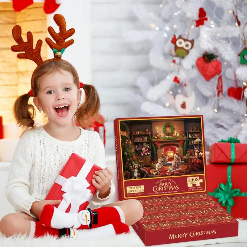 Календарь и пазлы для семейных игр 24 дня