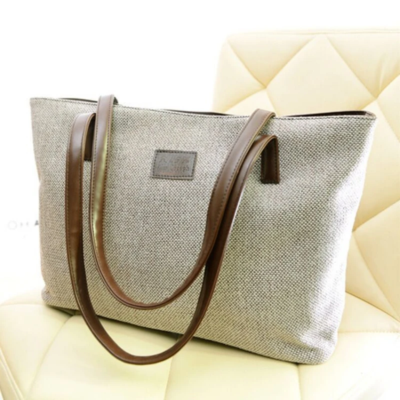 

Canvas Women Bag Large Capacity Women's Shoulder Bag Female Casual Totes Appliques Portable Shopping Bag Lady Casual Hand Bag
