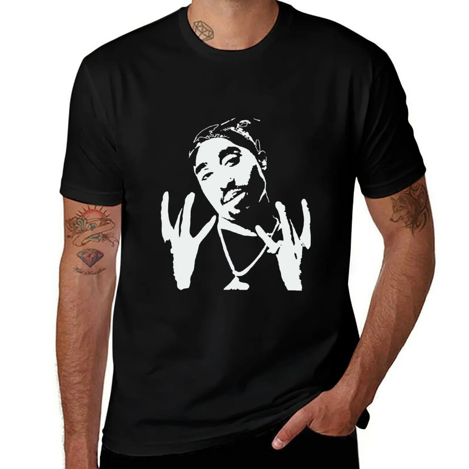 Фото Футболка 2pac Westside, простая повседневная футболка с короткими рукавами №1