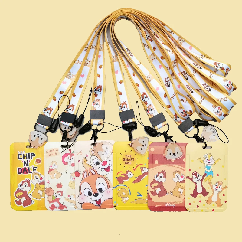 Милый шнурок в виде белки держатель для удостоверения личности мультяшный