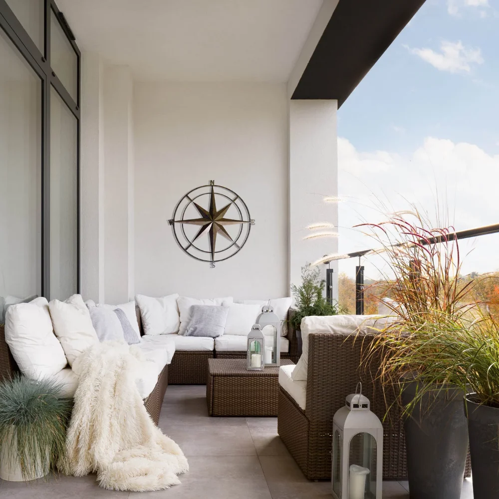 

Декоративные доски, 30-дюймовый Бронзовый компас, настенный налет-для помещений/улицы