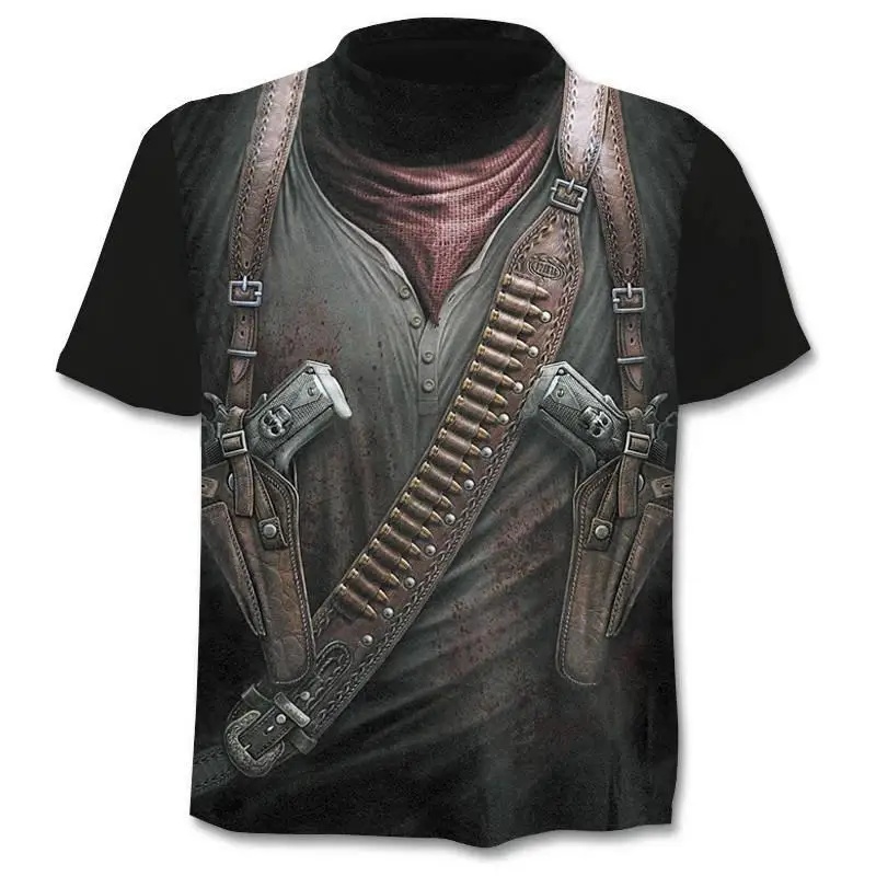 

Summer 2022 New men's casual Fashion T-shirt European and American 3D digital print T-shirt men streetwear