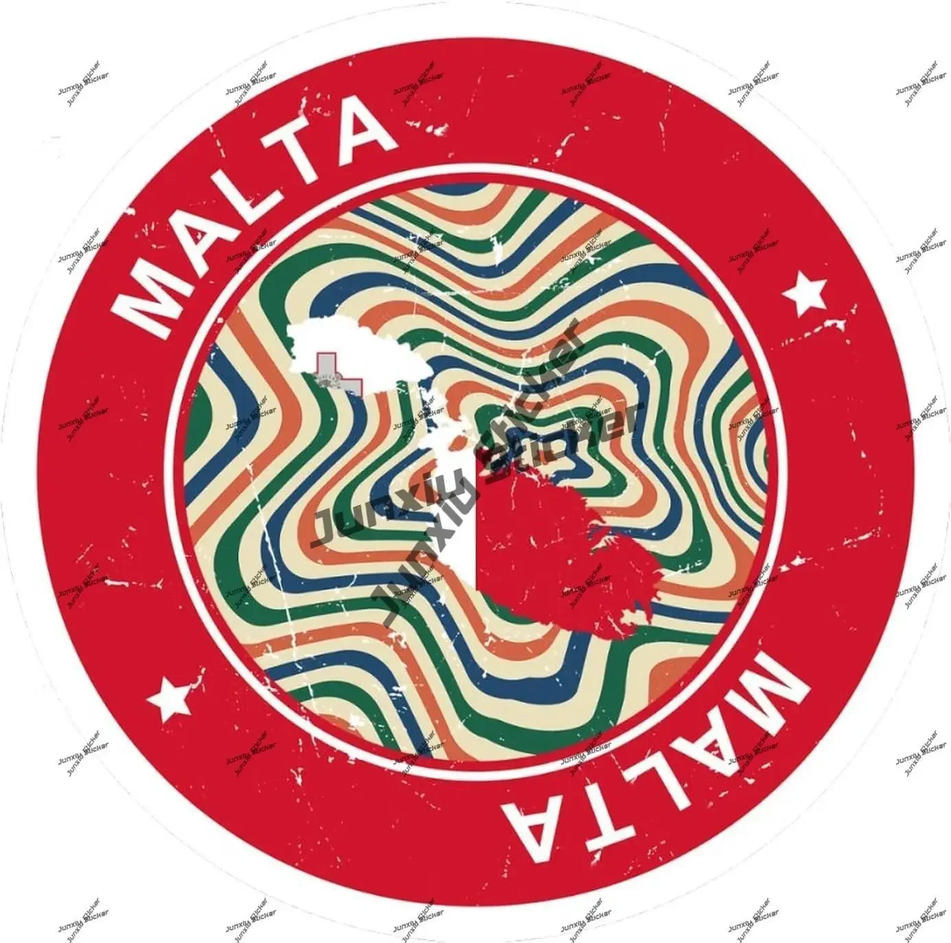 Мальта художественные наклейки креативный флаг Мальты виниловые украшения для