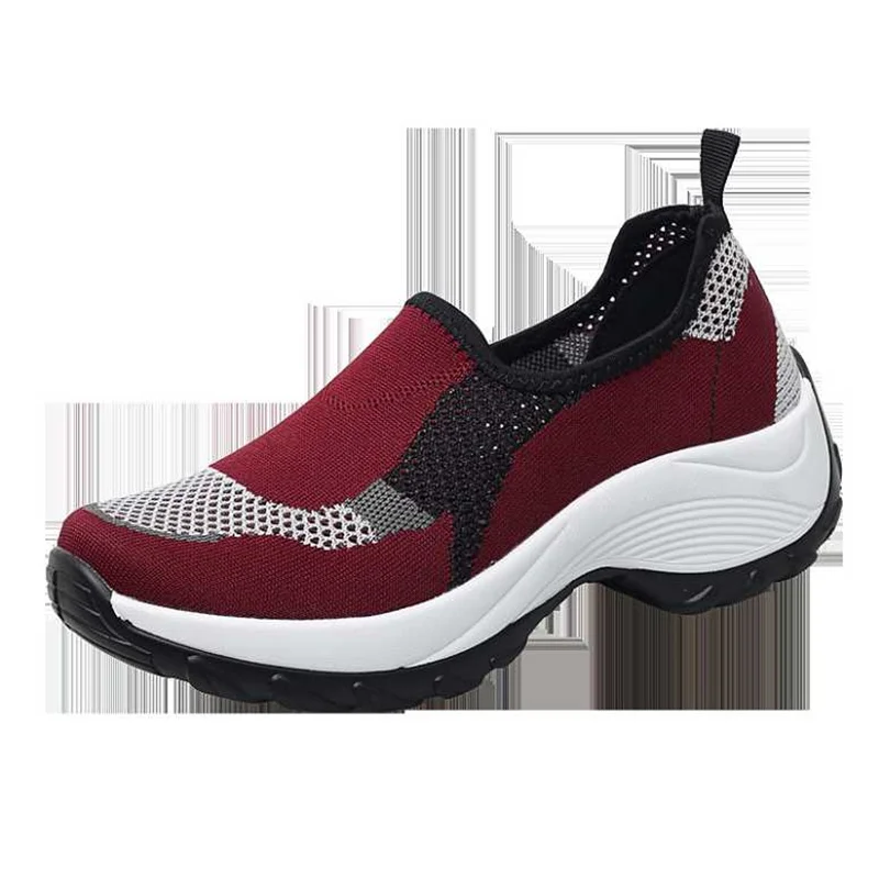 

Women's Breathable Non-slip Platform Fashion Autumn New Casual Shoes Korean Running Shoes Black Sneakers Wedge Shoes for Women