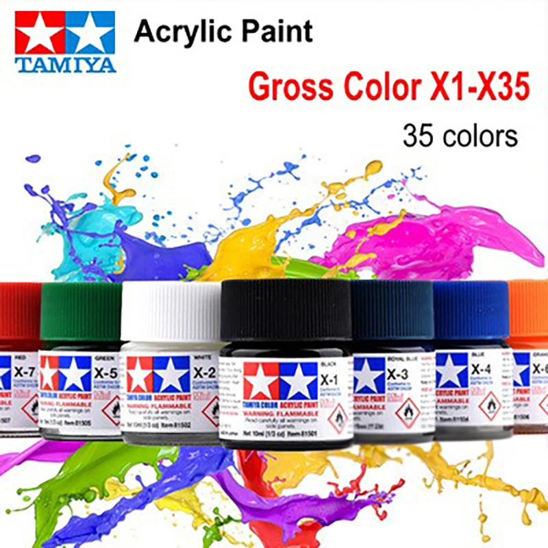 10ml Tamiya Water-Soluble Acrylic Paint  X1-X23 Gross Colors Painting For Gundam Model Assembly Model Building Painting Tool DIY