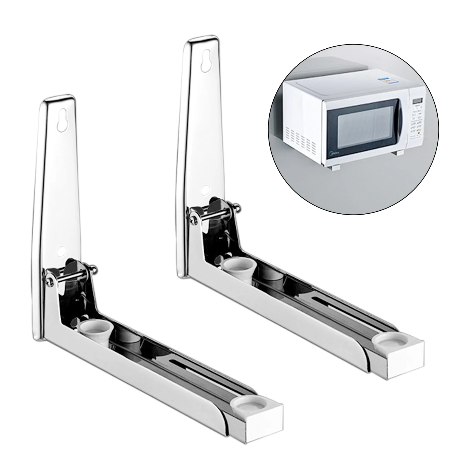 Полка для микроволновой печи из нержавеющей стали регулируемая настенная