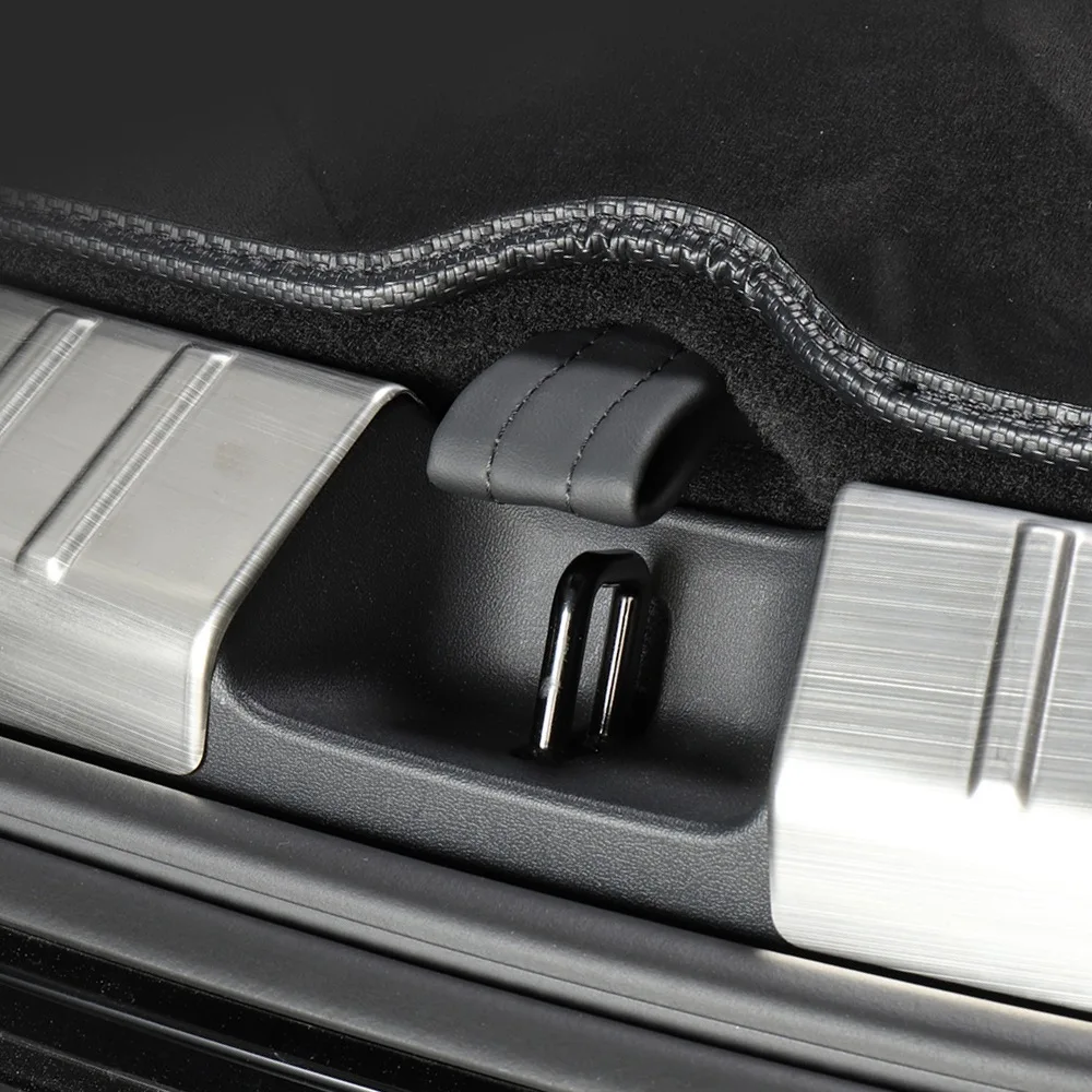 Для Tesla Model Y 2021 защита заднего багажника бампера нержавеющая сталь внутренняя