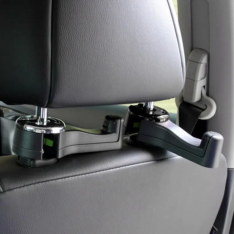 

2 In 1 Car Headrest Hiddens Hook Storage Hanger Car Vehicle Back Seat Car Headrest Hanger Fastener Clip Interior Accessories