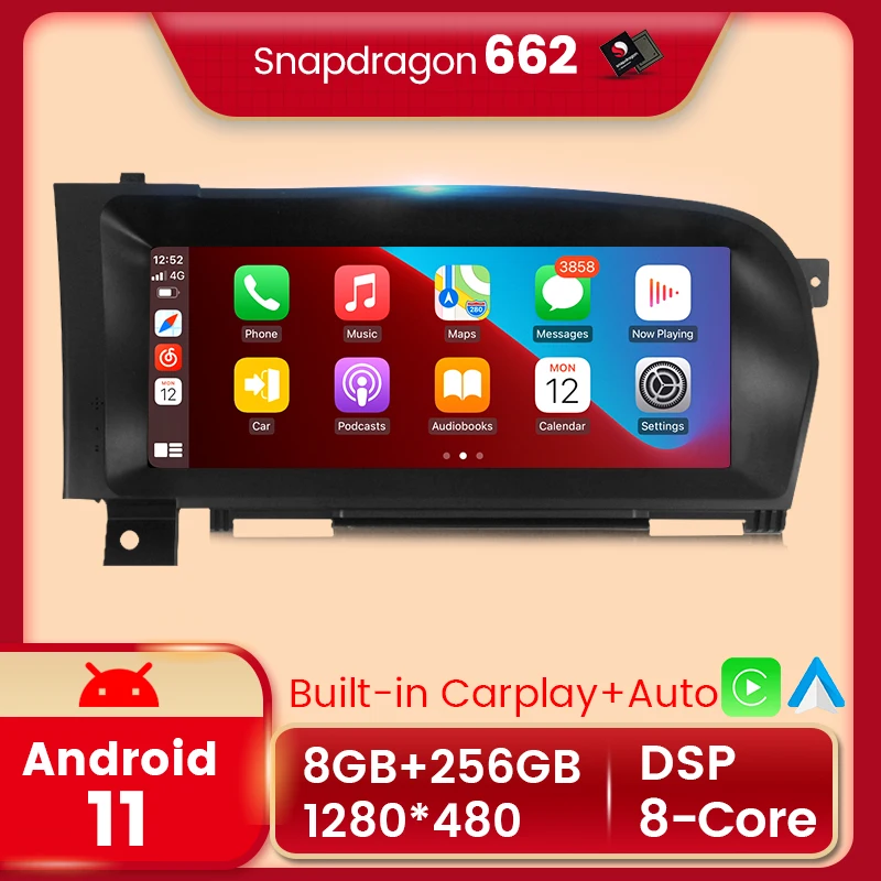 

4G LTE Android 11 Car DVD Radio Multimedia Video Player For Mercedes BENZ S W221 W216 CL 2005-2013 S-Class GPS Navigation Wifi