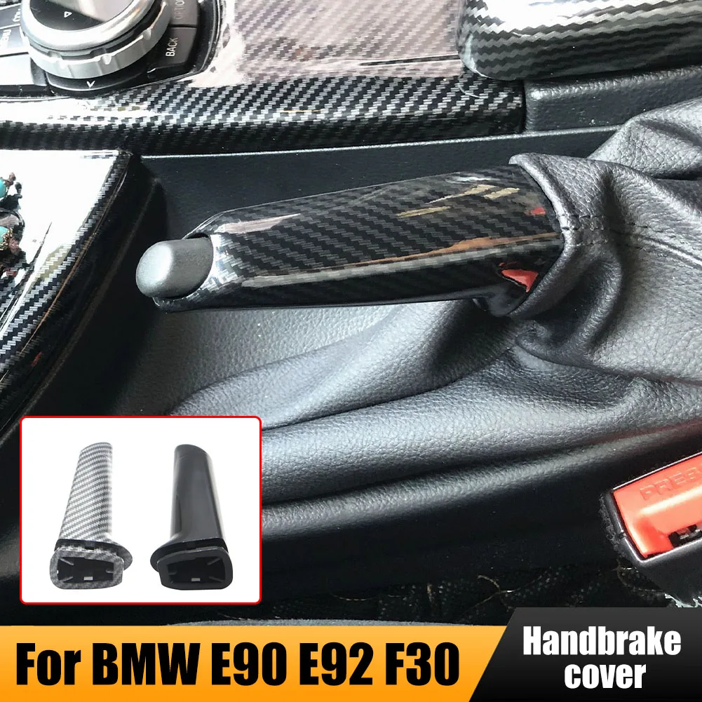 

Car Handbrake Cover ABS Carbon Fiber Handbrake Sleeve Protector for BMW E46 E90 E92 E60 E39 F30 F34 F10 F20 2005-2019 Accessory