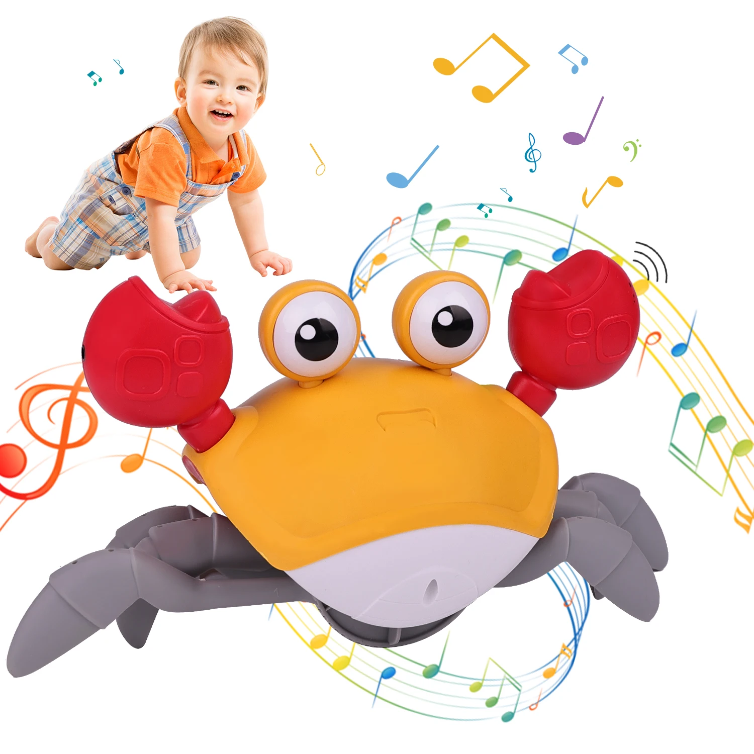 

Детская игрушка-краб для ползания, перезаряжаемая батарея, интерактивная обучающая развивающая игрушка для малышей, малышей и детей