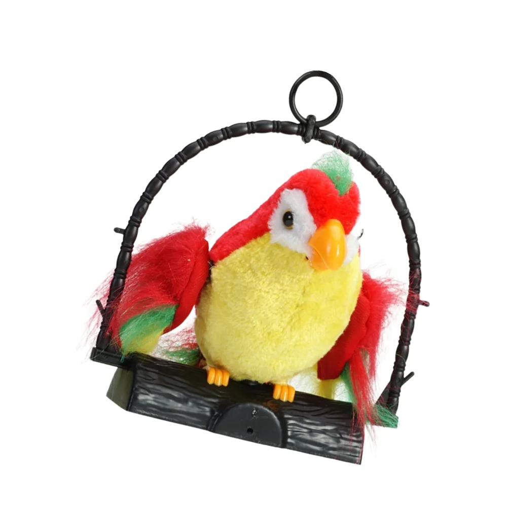 

Parrot Toy Talking Bird Electronic Recording Toys Plush Electric Repeating Pet Animal Speaking Statue Repeat Record Hanging