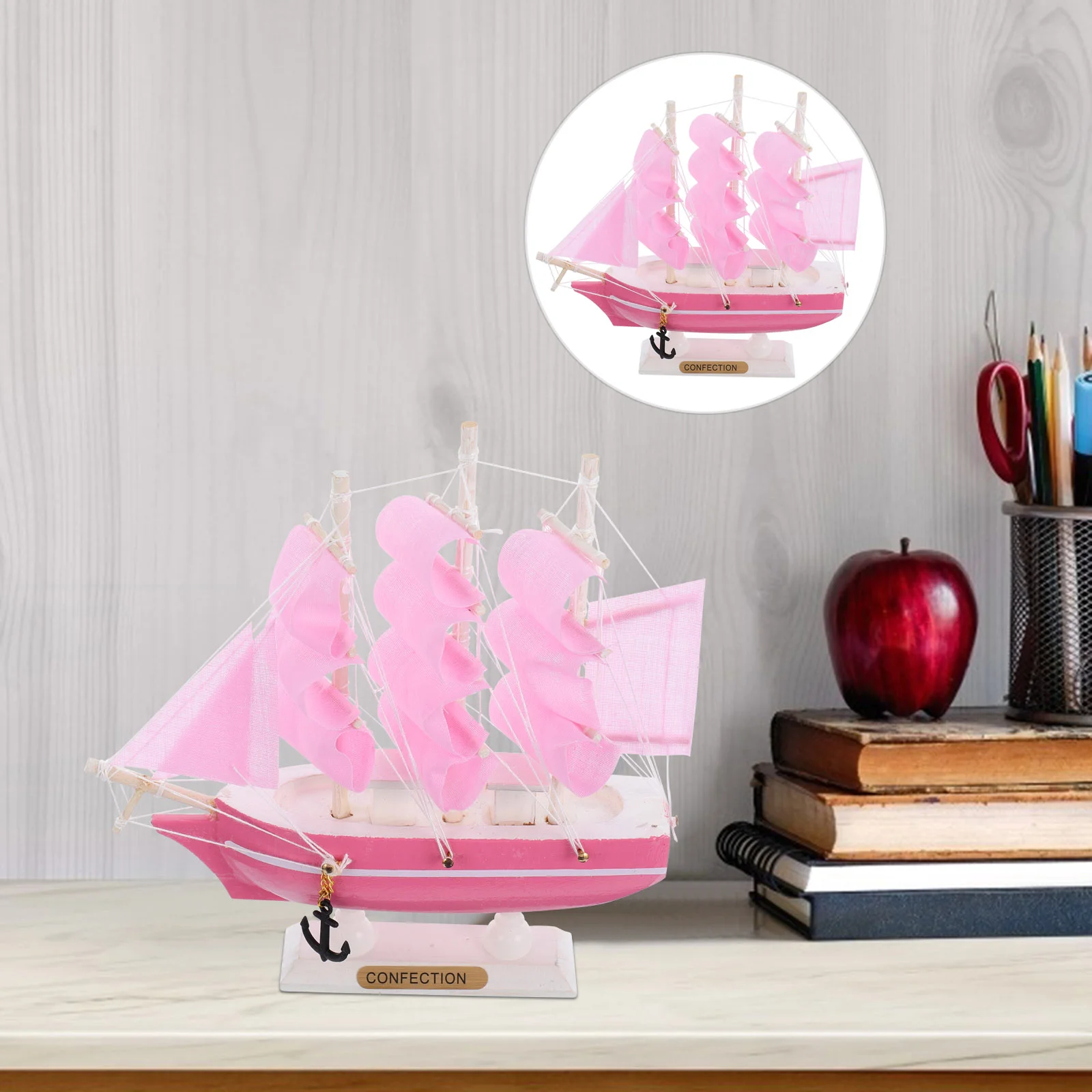 

Sailboat Model Boat Sailing Ship Wooden Nautical Decor Home Decorations Decoration Summer Beach Ornament Wood Miniature Mini