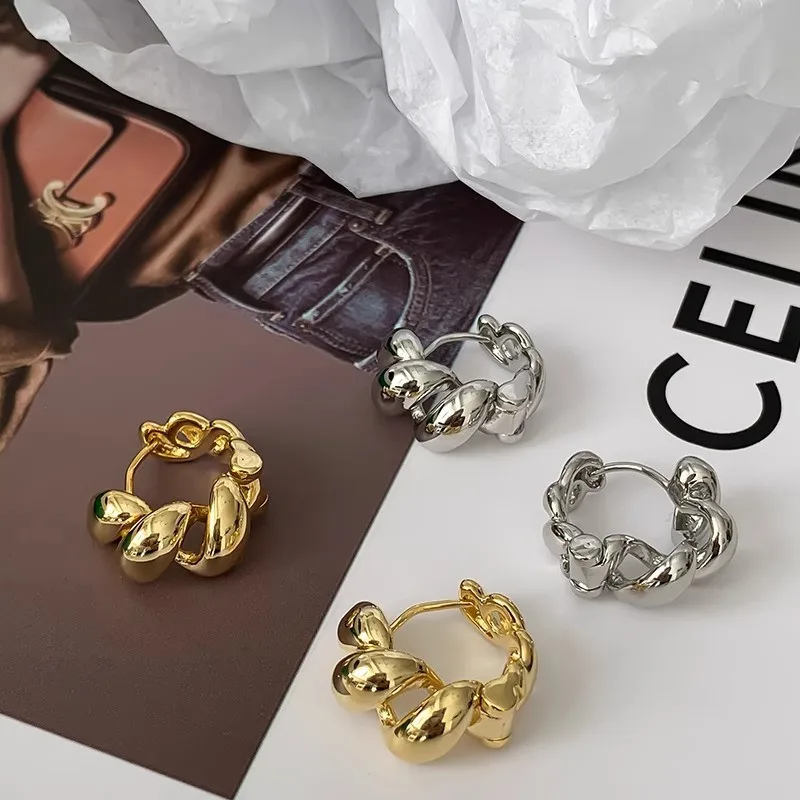 Необычные волнистые Искусственные серьги для женщин в стиле ретро Модные