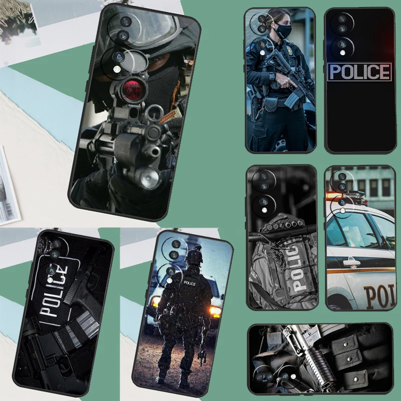 Полицейский чехол для телефона Honor X9a X8a X7a X6a X7 X8 X9 8X 9X Magic 5 Pro 70 50 90 Lite