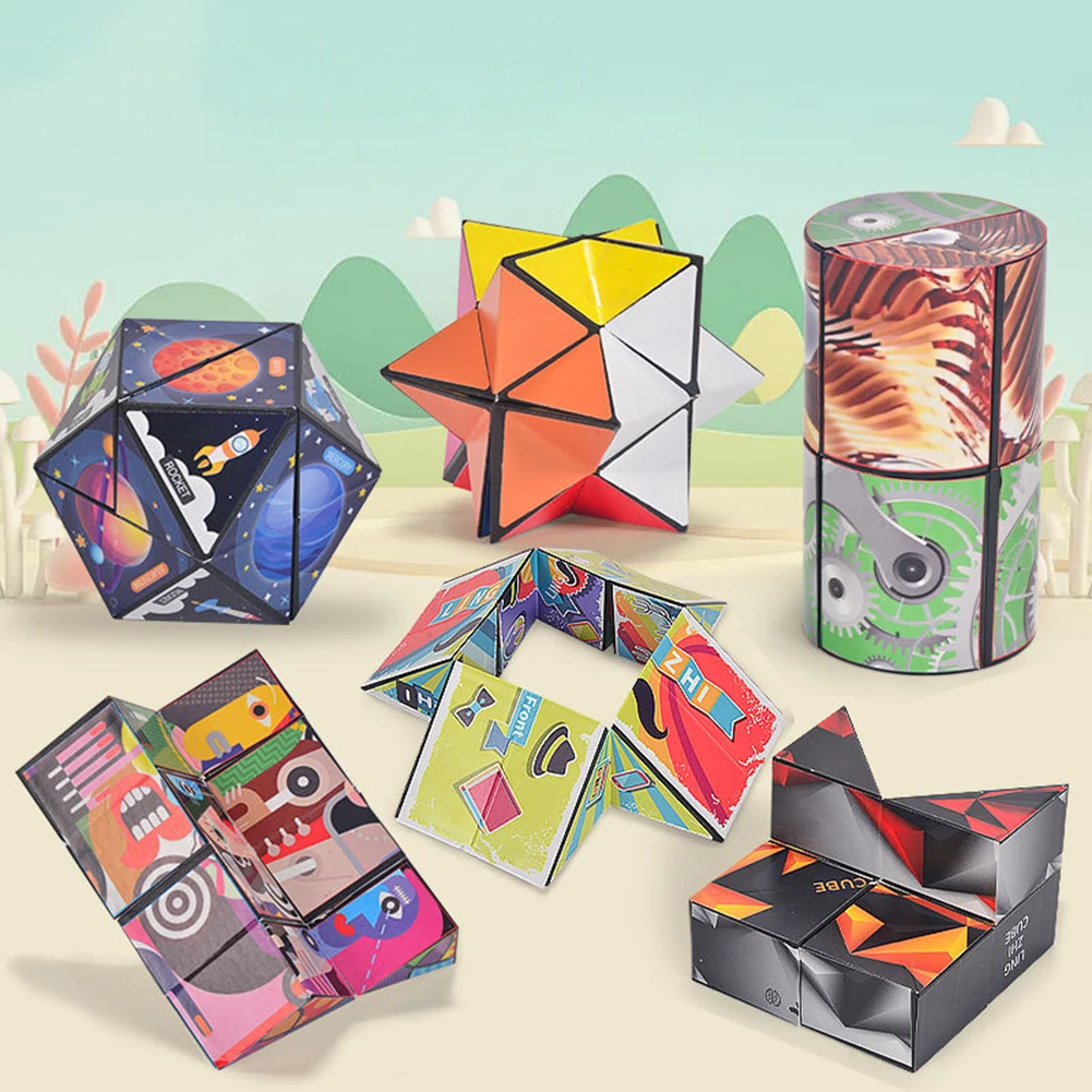 

Decompression Infinity Flip Magic Folding Cube Puzzle Anti Stress Tool Unlimited Shape Cognitive Product Variety Cube Toys