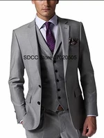 fashion mens 3 piece suit dinner tuxedo wedding blazer regular fit costume homme jackets vest trousers