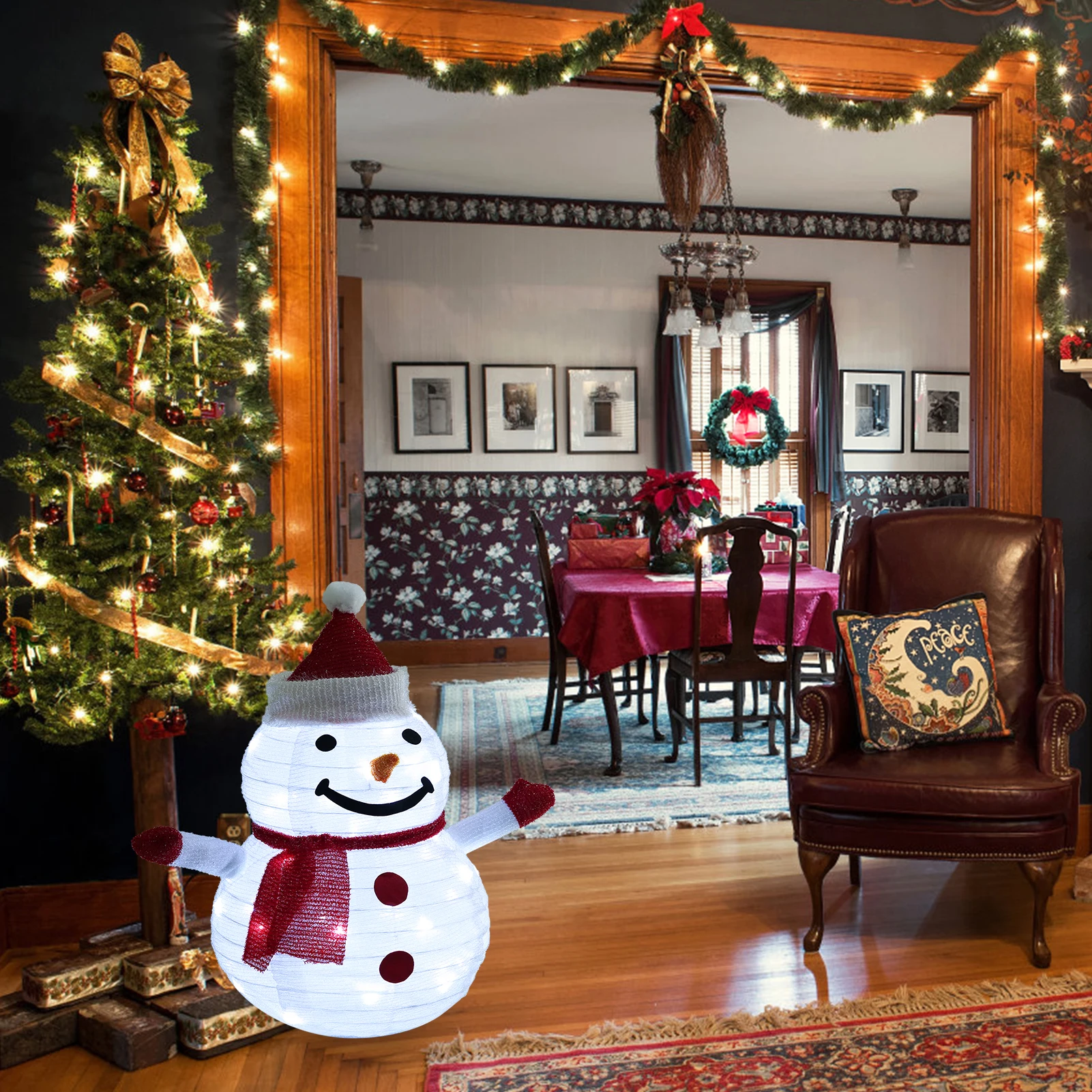 

40 светодиодов, рождественские украшения, стоячий светильник, декоративная лампа «сделай сам», светильник для фестиваля, двора, декор для по...