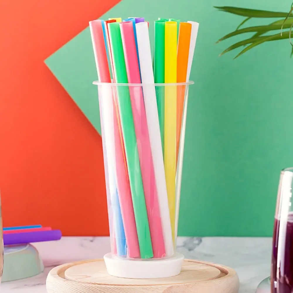 100 шт. толстые пластиковые одноразовые соломинки товары для вечеринок аксессуары