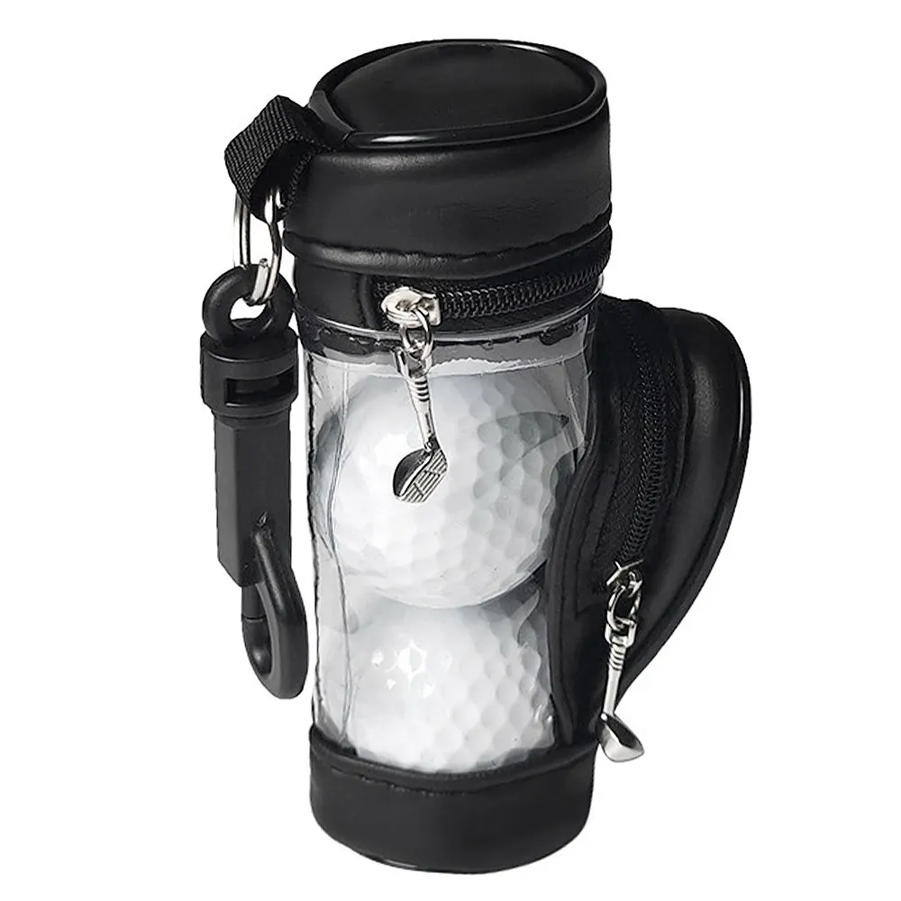 

Brand New Golf-Ball Bag Bag 7-in-1 Design Durable PU Leather Holder Waist Belt Bag Tee Pouch Bag Kits Transparent