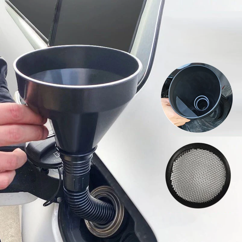 

Car Engine Refueling Funnel with Filter Auto Truck Motorcycle Telescopic Catheter Funnel Tools Oil Gasoline Filling Strainer