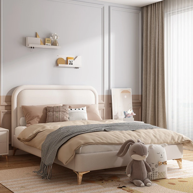 Роскошная детская кровать на заказ мягкая сумка белая для одного человека мебель