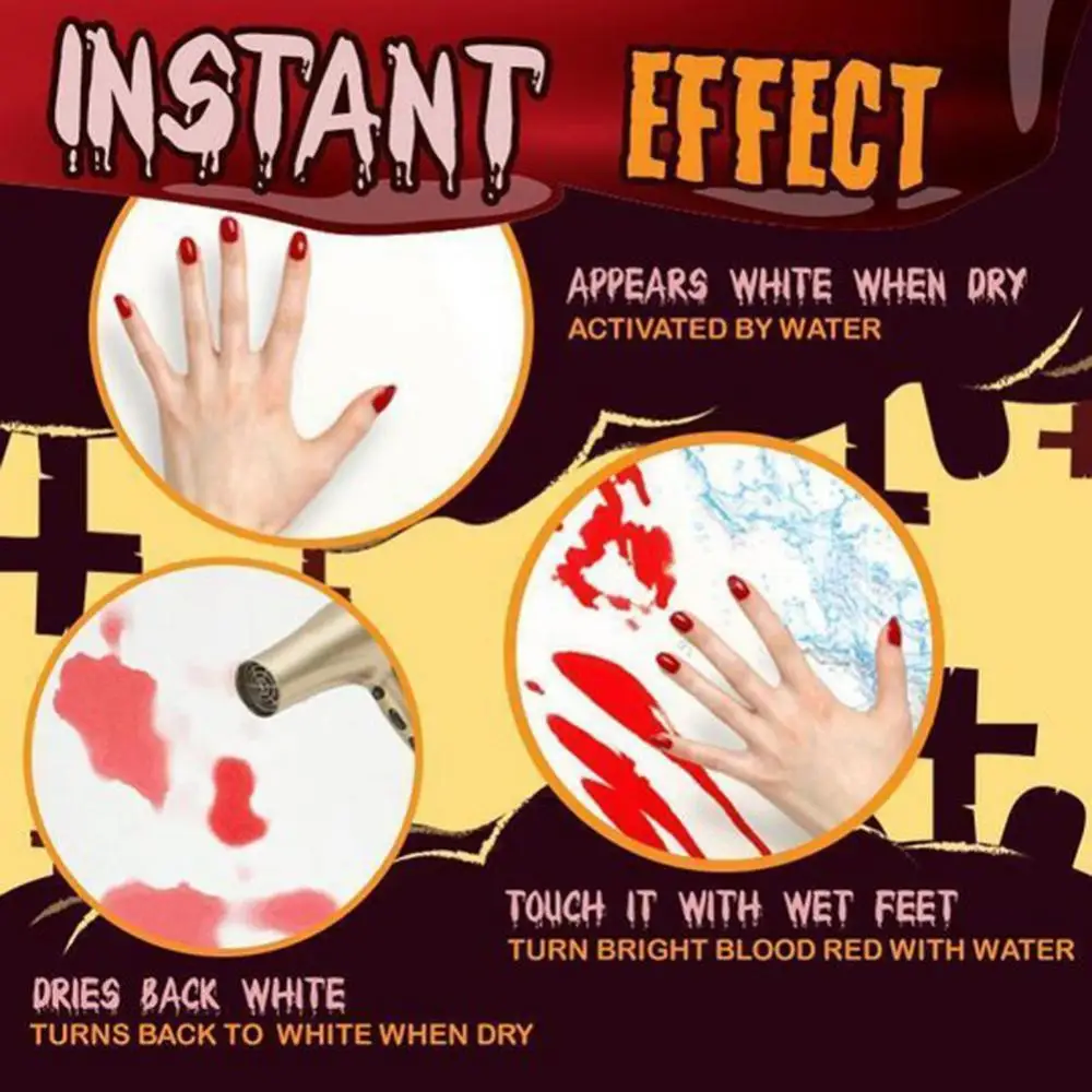 Украшение на Хэллоуин кровавый коврик для ванной меняющий цвет напольные