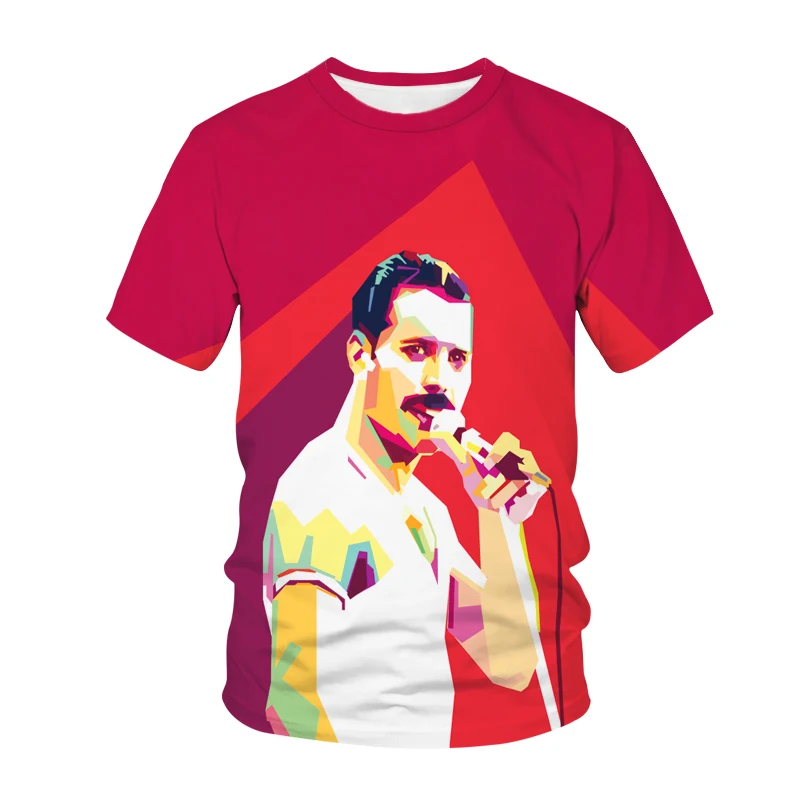 Футболка Freddie Mercury Queen Band для мужчин и женщин модная рубашка с 3D принтом в стиле