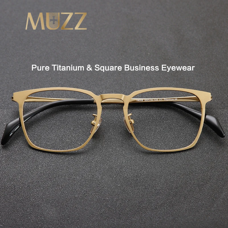 Очки мужские из чистого титана роскошные брендовые квадратные оптические оправы