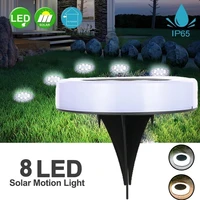 8led solar garden underground light intelligent switch ip65 waterproof light suitable for night lighting of garden lawn sidewalk