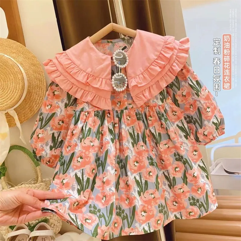 

Girls Dress 2023 Autumn Spring Long Sleeve Princess Dress Kids Dresses Children Flower Dress Korean Party Birthday Dress 2-7Yrs