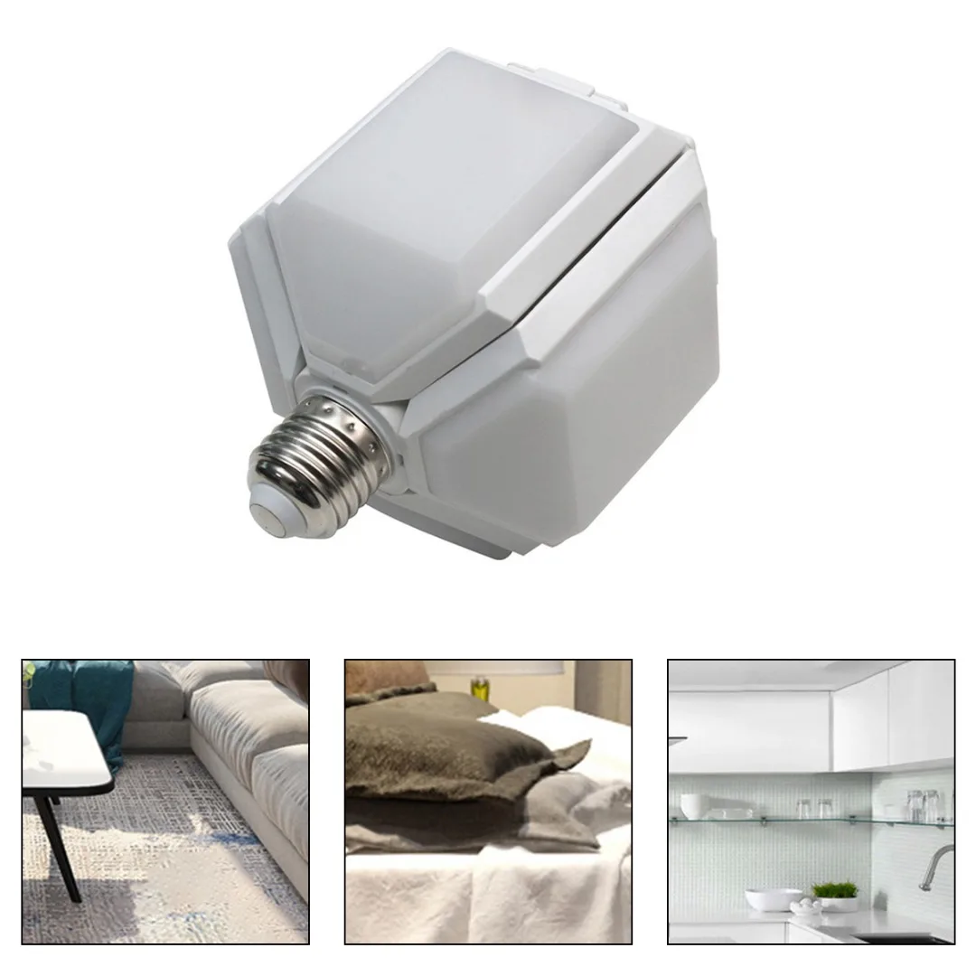

1pc 40W LED Ceiling Light Bulb Portable Folding LED Warehouse Lights Household Square Football Lamp Decorative Bulbs