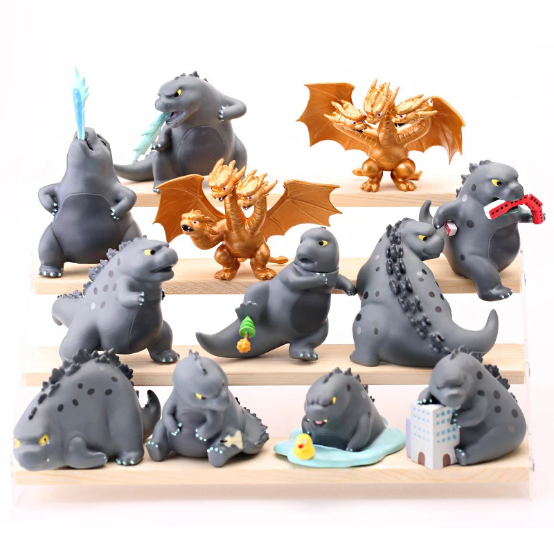 

Фигурка героя мультфильма Godzilla Q Version "король монстров" King Ghidorah Figma 8 см, аниме, детские игрушки, кавайная кукла, 12 моделей