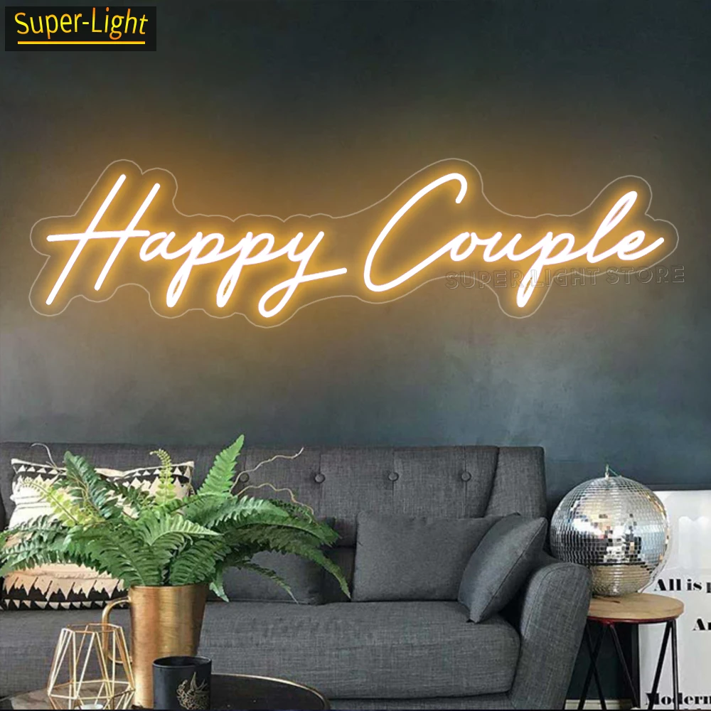 Неоновая надпись Happy Couple для свадьбы, большой размер 75x20 см, под заказ, Производитель неоновых надписей, свадебная неоновая вывеска, настенный Декор для дома Неоновая надпись Happy Couple для свадьбы, большой размер 75x20 см, под заказ, Производитель неоновых надписей, свадебная неоновая вывеска, настенный Декор для дома