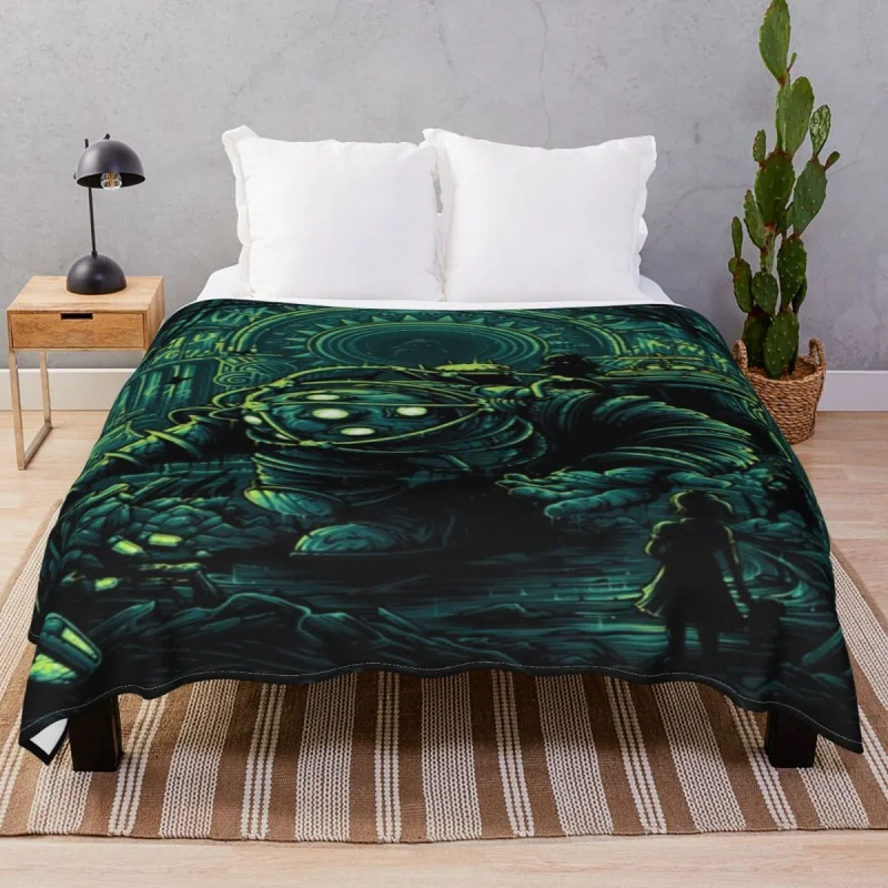 

Bioshock Thick blanket Fce Breathable Throw Blanket for Bedding Sofa Camp