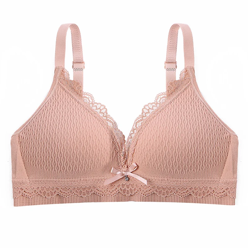 

New Simple Pure Cotton Girl Underwear Student Developmental Bra Thin Section Triangle Cup Bralette No Steel Ring Comfortable Bra