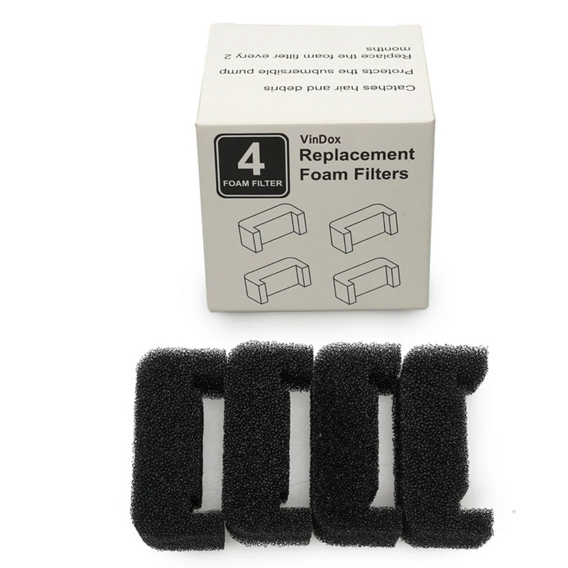 

1/4Pcs Black Sponge Filter For Pet Cat Water Fountain Replacement Cat Dog Fountain Foam Filter