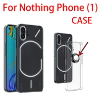 metal holder ring case for nothing phone 1 silicone transparent case for nothingphone 1 2022 shockproof case phone1 protection