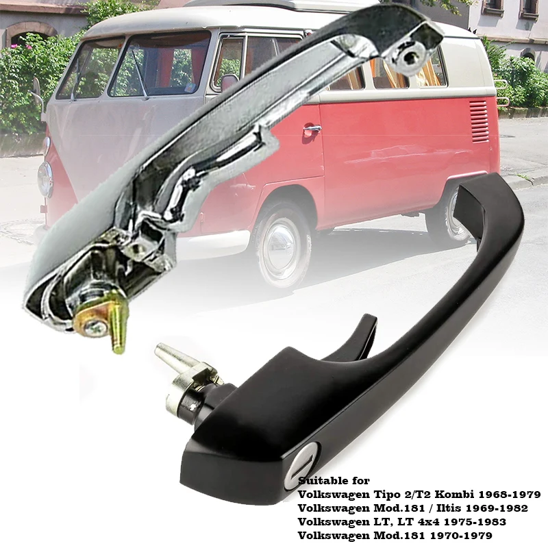 Door Handle with Key Is Suitable for Volkswagen Tipo 2 / T2 Kombi Mod.181 / Iltis LT, LT 4x4 211837205N 251837205B
