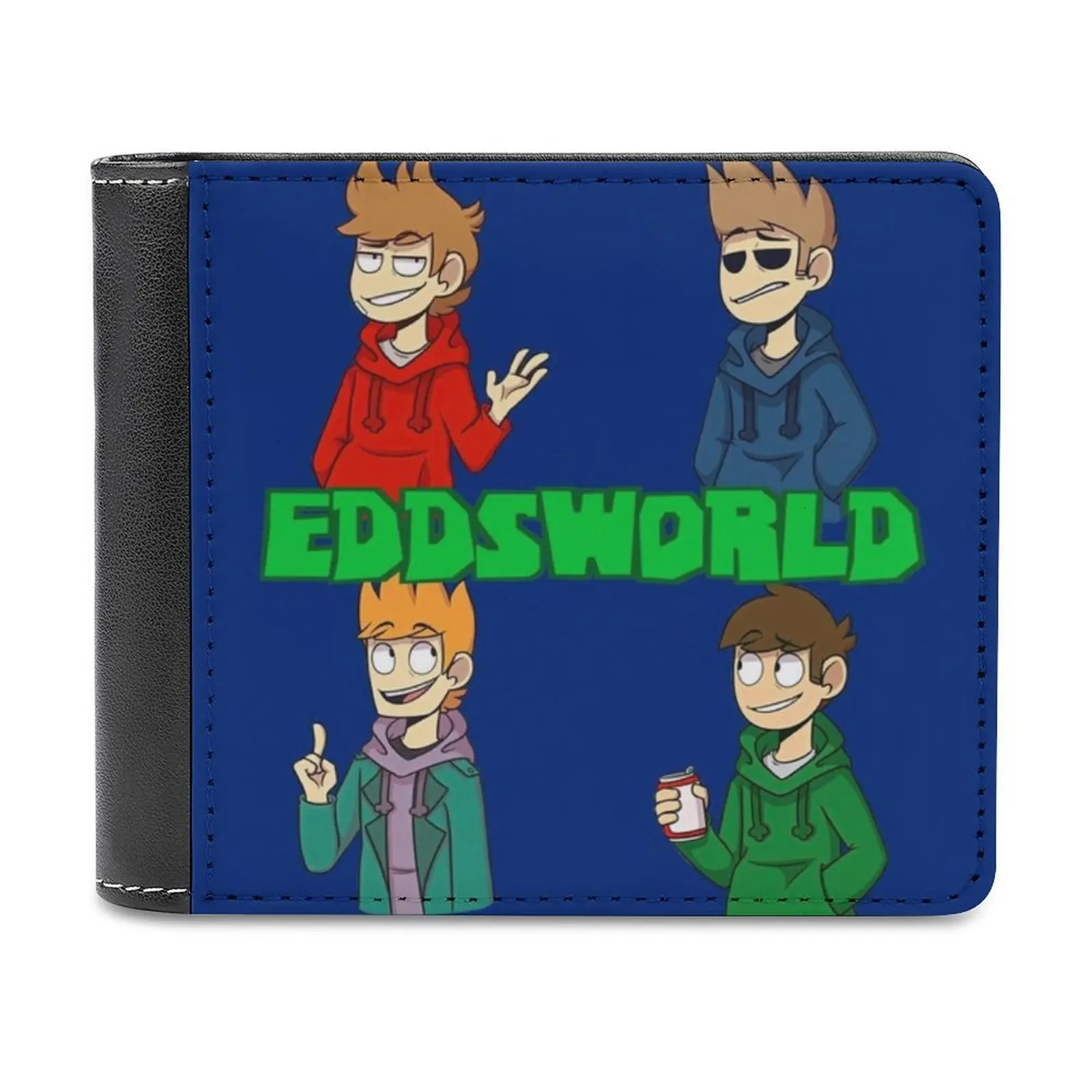 

Мягкий кожаный кошелек Amz Choicez Eddsworld для мужчин и женщин, укороченный тонкий мужской держатель для кредитных карт, унисекс