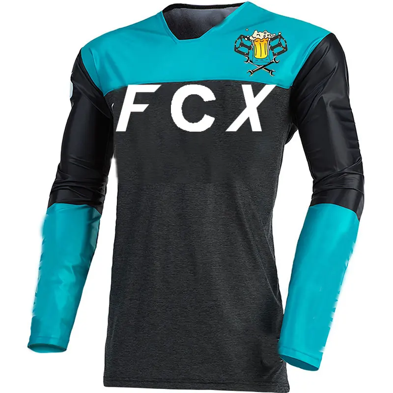FCX- chaqueta de ciclismo manga larga para hombre ropa off road DH camisas mountain bike