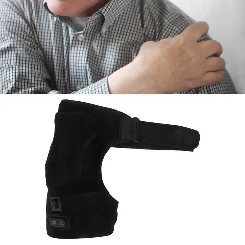 

Electric Heated Shoulder Brace Adjustable Shoulder Discomfort Relief Moxa Hot Compress Vibration Massage Shoulder Shoulder Brace