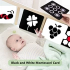 Детские игрушки Монтессори, черные и белые флэш-карты, высококонтрастная Визуальная стимуляция, обучающая флэш-карта, сенсорная игрушка для малышей