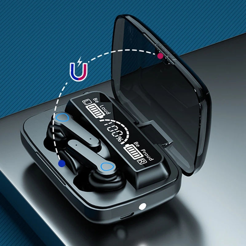 

Wireless Earphones Headphones Bluetooth-compatible 5.0 Waterproof Stereo Earbuds Headsets With Microphone Charging Box