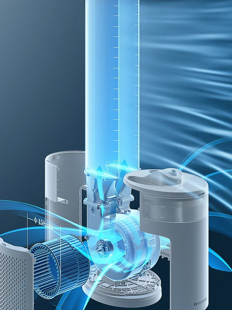 Безлопастной Электрический вентилятор 220 В малошумный увлажнитель без лопасти